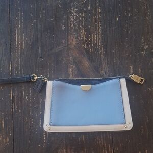 Coach Dreamer Wristle Smooth Leather Elegant Blue and White
